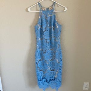 Light blue lace dress, small, wedding guest